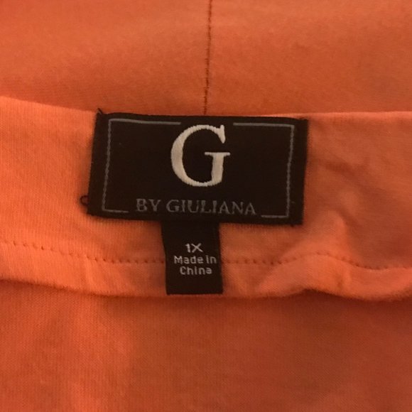 G By Giuliana Orange Cotton Summer Blazer Size 1X - Picture 9 of 9